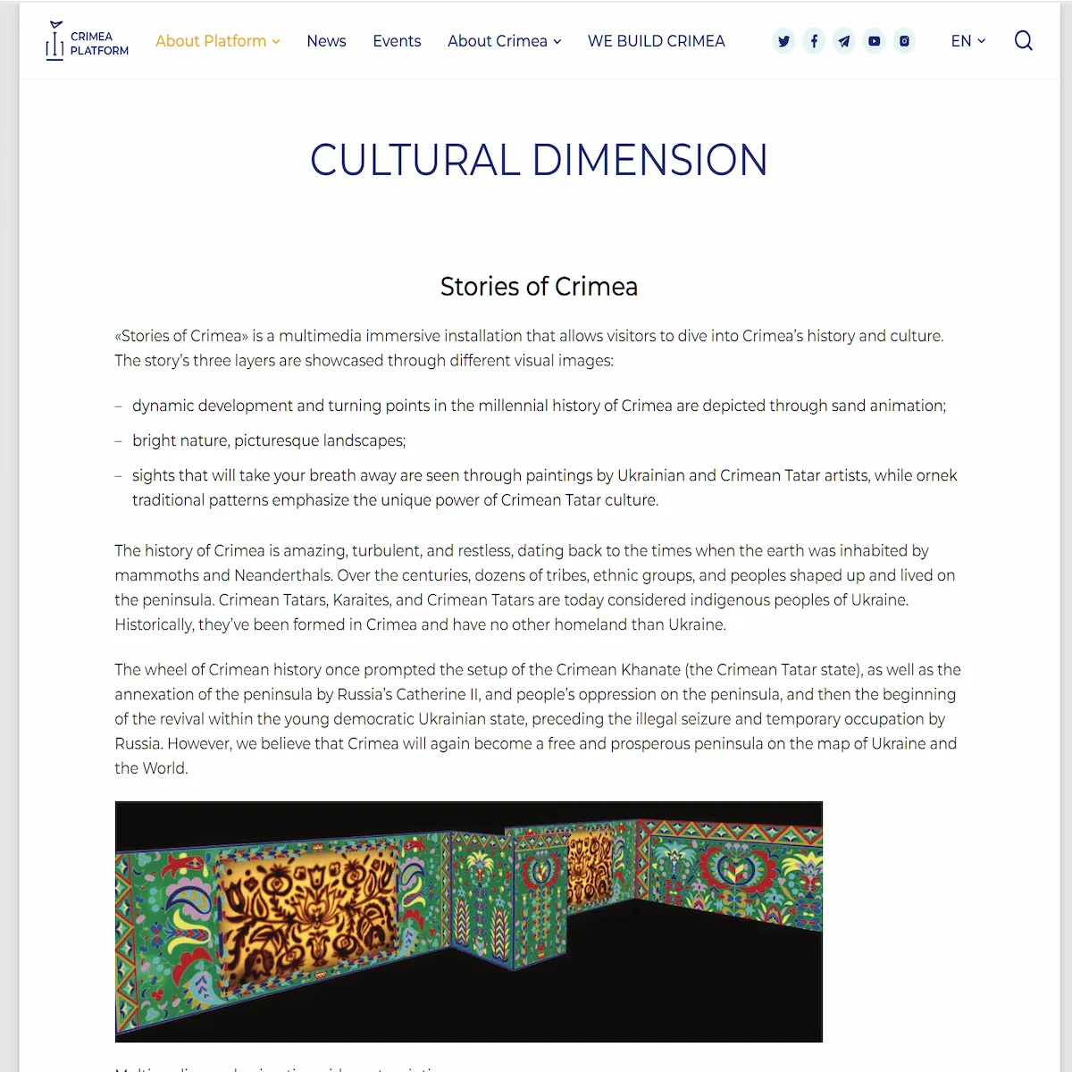 Crimea Platform - Cultural Dimension